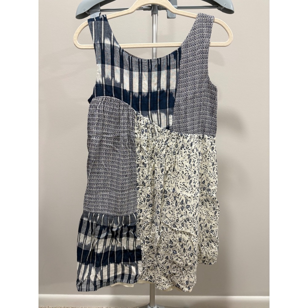 Holding Horses Anthropologie Patchwork Swing Dress Sleeveless Cotton Boho Small